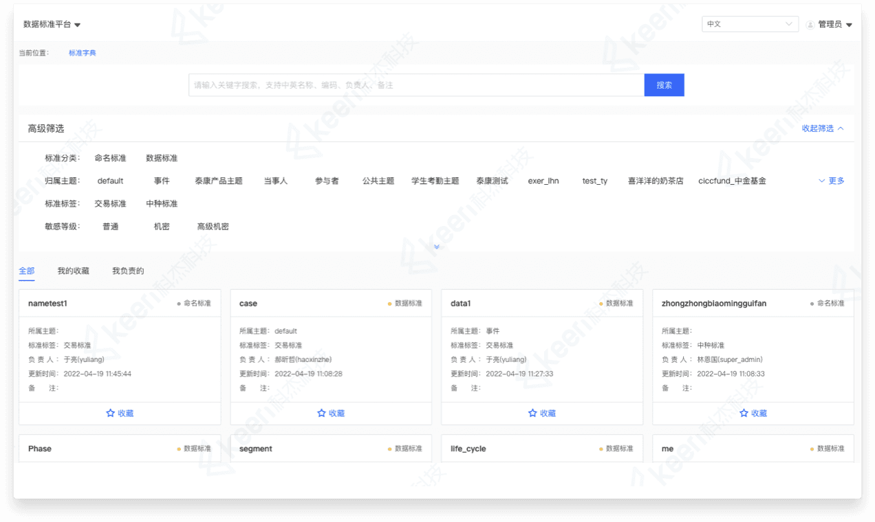 标准字典